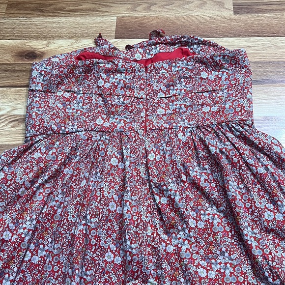 J. Crew Liberty Tie Front Strapless Dress size 12 - Picture 9 of 16